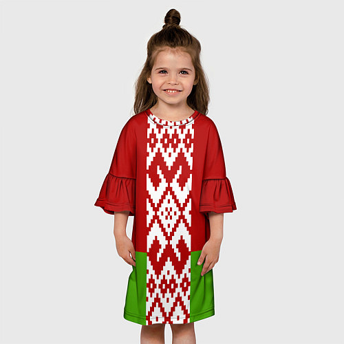 Детское платье Беларусь флаг / 3D-принт – фото 3