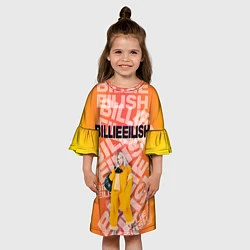 Платье клеш для девочки Billie Eilish: Yellow Mood, цвет: 3D-принт — фото 2