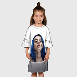 Платье клеш для девочки Слезы Билли Айлиш, цвет: 3D-принт — фото 2