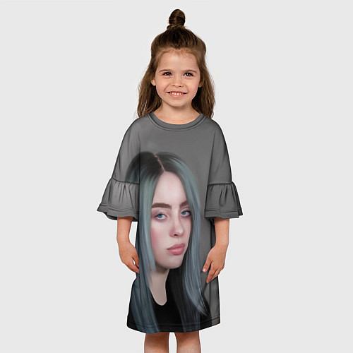 Детское платье Billie Eilish: Ocean Eyes / 3D-принт – фото 3