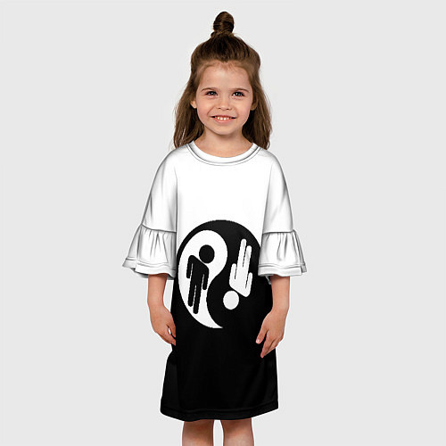 Детское платье Billie Eilish: Yin-Yang / 3D-принт – фото 3
