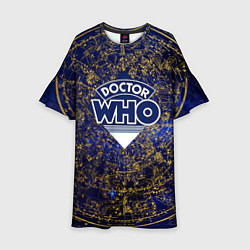 Платье клеш для девочки Doctor Who, цвет: 3D-принт