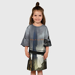 Платье клеш для девочки HALF LIFE, цвет: 3D-принт — фото 2