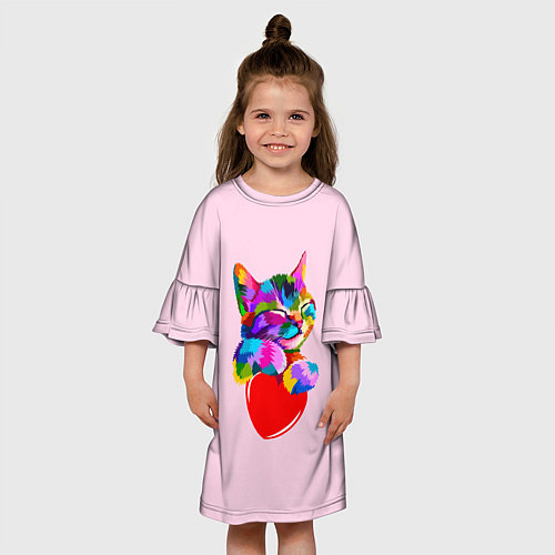 Детское платье Кот / 3D-принт – фото 3