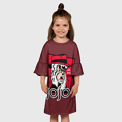 Платье клеш для девочки Приключения ДжоДжо, цвет: 3D-принт — фото 2