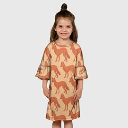 Платье клеш для девочки Лисья стая, цвет: 3D-принт — фото 2