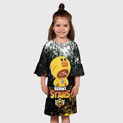 Платье клеш для девочки BRAWL STARS SALLY LEON, цвет: 3D-принт — фото 2