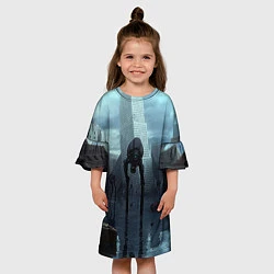 Платье клеш для девочки Халф-лайф, цвет: 3D-принт — фото 2