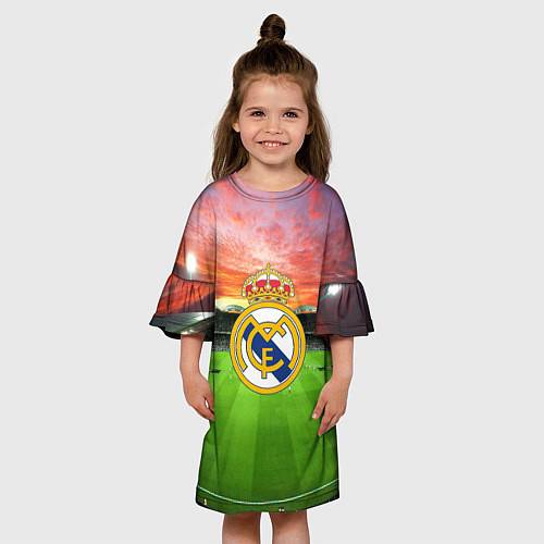 Детское платье FC Real Madrid / 3D-принт – фото 3