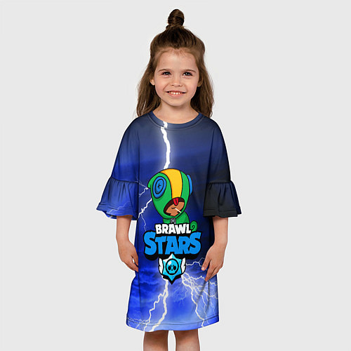 Детское платье BRAWL STARS LEON STORM / 3D-принт – фото 3
