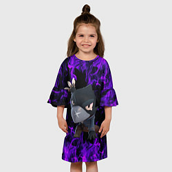 Платье клеш для девочки Ворон Бравл, цвет: 3D-принт — фото 2