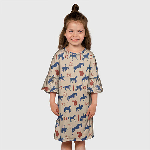 Детское платье Кони / 3D-принт – фото 3