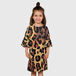 Платье клеш для девочки Кошачий окрас, цвет: 3D-принт — фото 2