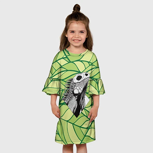 Детское платье Игуана нежить / 3D-принт – фото 3