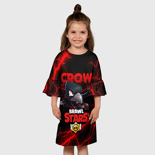 Детское платье BRAWL STARS CROW / 3D-принт – фото 3