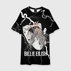 Платье клеш для девочки BILLIE EILISH, цвет: 3D-принт