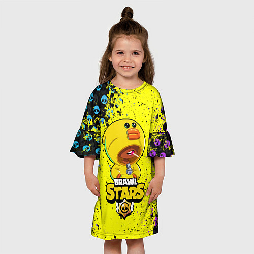 Детское платье Brawl Stars SALLY LEON / 3D-принт – фото 3