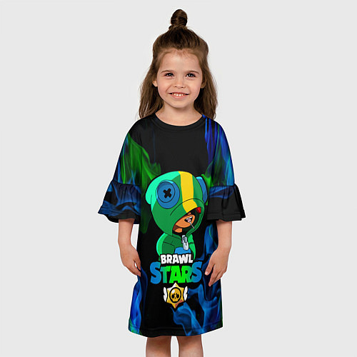 Детское платье Brawl Stars LEON / 3D-принт – фото 3