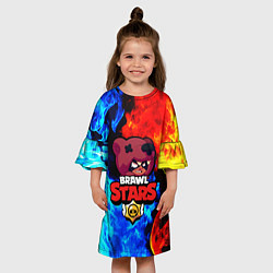 Платье клеш для девочки BRAWL STARS NITA, цвет: 3D-принт — фото 2