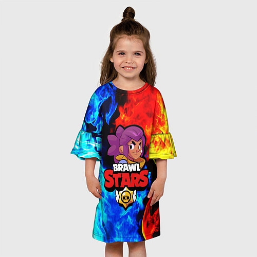 Детское платье BRAWL STARS SHELLY / 3D-принт – фото 3