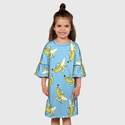 Платье клеш для девочки Banana art, цвет: 3D-принт — фото 2
