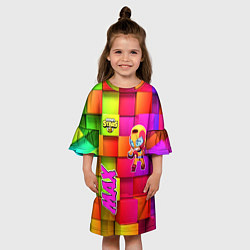 Платье клеш для девочки Brawl Stars Мах, цвет: 3D-принт — фото 2