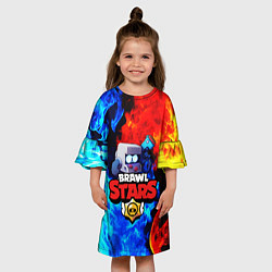 Платье клеш для девочки BRAWL STARS 8 BIT, цвет: 3D-принт — фото 2