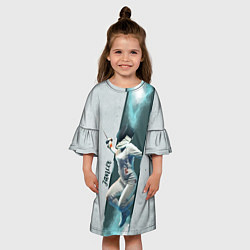 Платье клеш для девочки Фехтовальщик, цвет: 3D-принт — фото 2