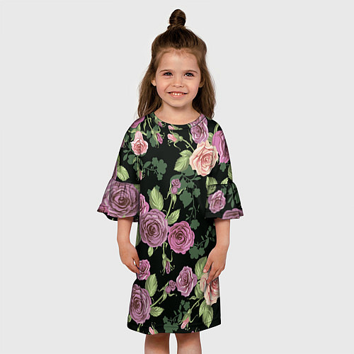 Детское платье Кусты роз / 3D-принт – фото 3