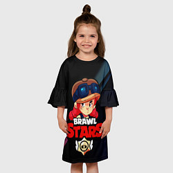 Платье клеш для девочки Brawl Stars - Jessie, цвет: 3D-принт — фото 2