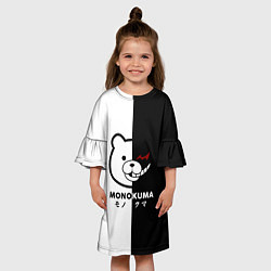 Платье клеш для девочки Monokuma, цвет: 3D-принт — фото 2
