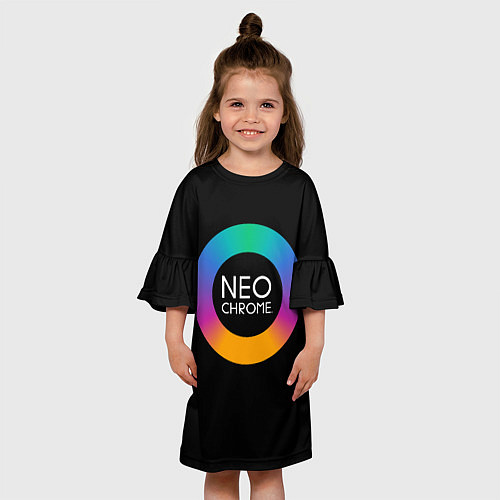 Детское платье NEO CHROME / 3D-принт – фото 3