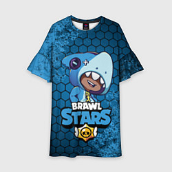 Платье клеш для девочки Brawl Stars LEON SHARK, цвет: 3D-принт