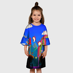 Платье клеш для девочки TERRARIA GAME, цвет: 3D-принт — фото 2