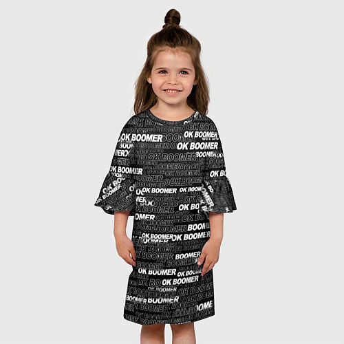 Детское платье OK BOOMER / 3D-принт – фото 3