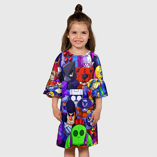 Детское платье BRAWL STARS ALL BRAWLER / 3D-принт – фото 3
