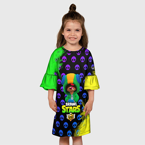 Детское платье Brawl Stars leon / 3D-принт – фото 3