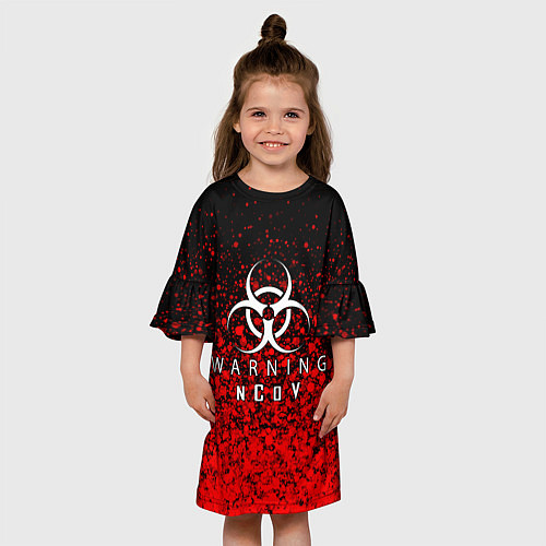 Детское платье Warning NCoV / 3D-принт – фото 3