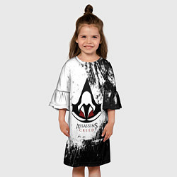 Платье клеш для девочки Assasin's creed, цвет: 3D-принт — фото 2