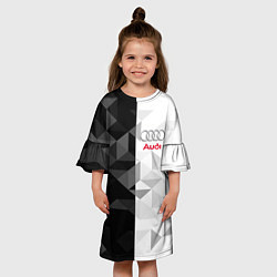 Платье клеш для девочки AUDI, цвет: 3D-принт — фото 2