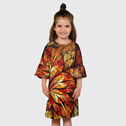 Платье клеш для девочки ФРАКТАЛЬНЫЙ УЗОР, цвет: 3D-принт — фото 2