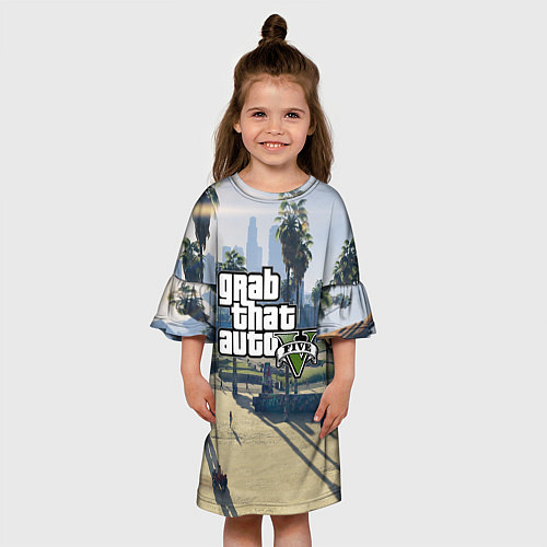 Детское платье GRAND THEFT AUTO 5 / 3D-принт – фото 3