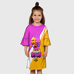 Платье клеш для девочки Brawl stars Sandy, цвет: 3D-принт — фото 2