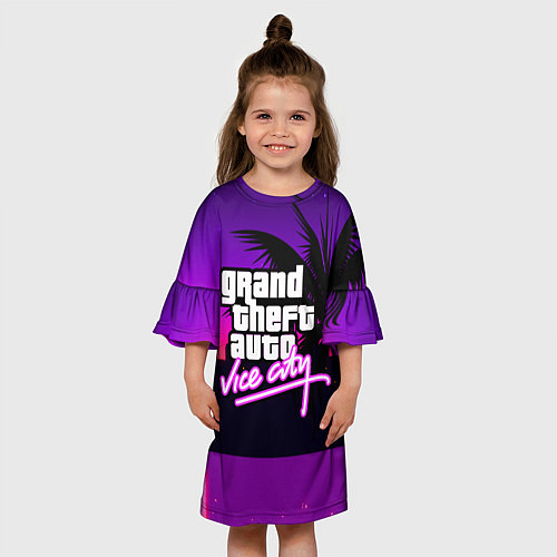Детское платье GTA:VICE CITY / 3D-принт – фото 3