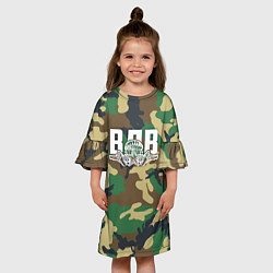 Платье клеш для девочки ВДВ камуфляж, цвет: 3D-принт — фото 2