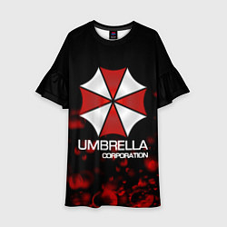 Платье клеш для девочки UMBRELLA CORP, цвет: 3D-принт