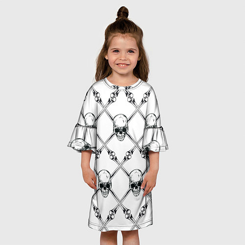 Детское платье Череп и кости / 3D-принт – фото 3