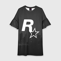 Платье клеш для девочки ROCKSTAR, цвет: 3D-принт