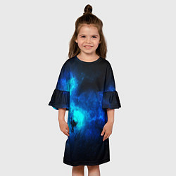 Платье клеш для девочки КОСМОС STAR, цвет: 3D-принт — фото 2