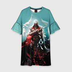 Платье клеш для девочки Assassins Creed, цвет: 3D-принт